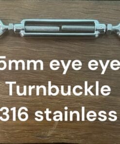 Stainless Steel Eye/Eye Turnbuckle 5mm 316 Marine Grade.
