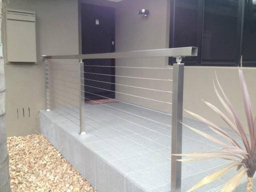 Stainless Steel Square post 50mm x 50mm x 1metre high. Cut & Drilled with Top & Base Plate