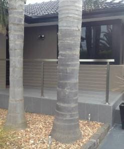 Stainless Steel Square post 50mm x 50mm x 1metre high. Cut & Drilled with Top & Base Plate