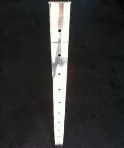 50mm x 10mm 316 stainless rectangle post with base & top plate