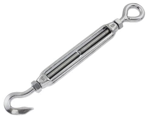 6mm 316 stainless steel hook & eye turnbuckle