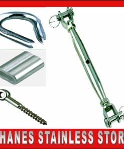 Stainless Steel Balustrading DIY Bottle Lag Screw Kit.