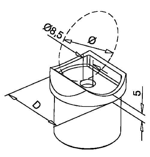Universal fitting for post tops